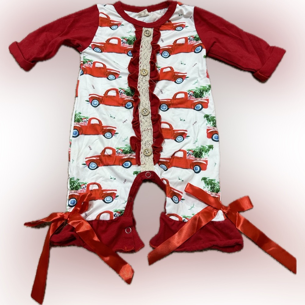 Vintage Red Truck Christmas Outfit